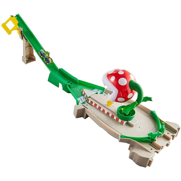 Hot Wheels Mario Kart Piranha Plant Slide Track Set & Yoshi Diecast NEW Box - Picture 4 of 8